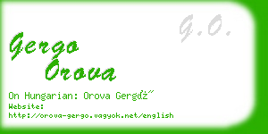 gergo orova business card